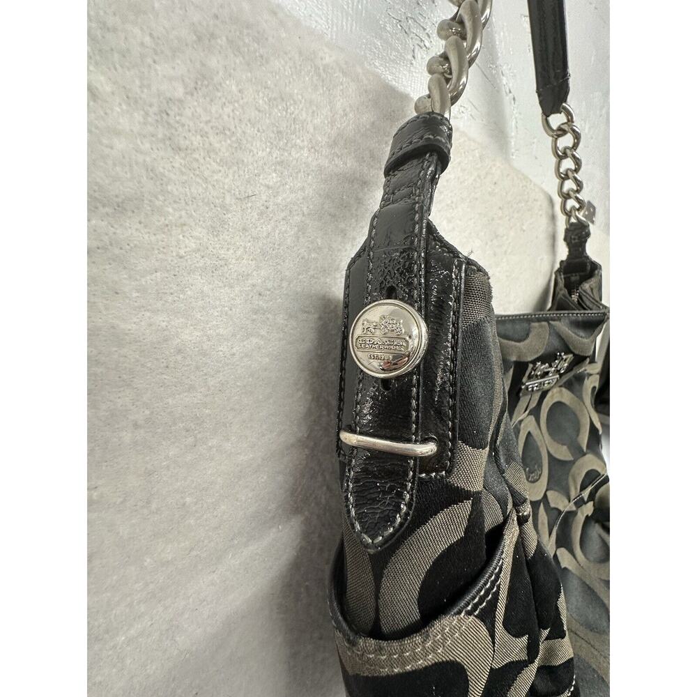 Coach Madison Luxury Designer Logo Tribeca Black Shoulder‎ Hobo Bag 14127 - Picture 3 of 9